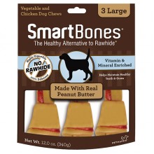 SMART BONES   迷你潔齒骨  7"  (花生醬味 3 支)
